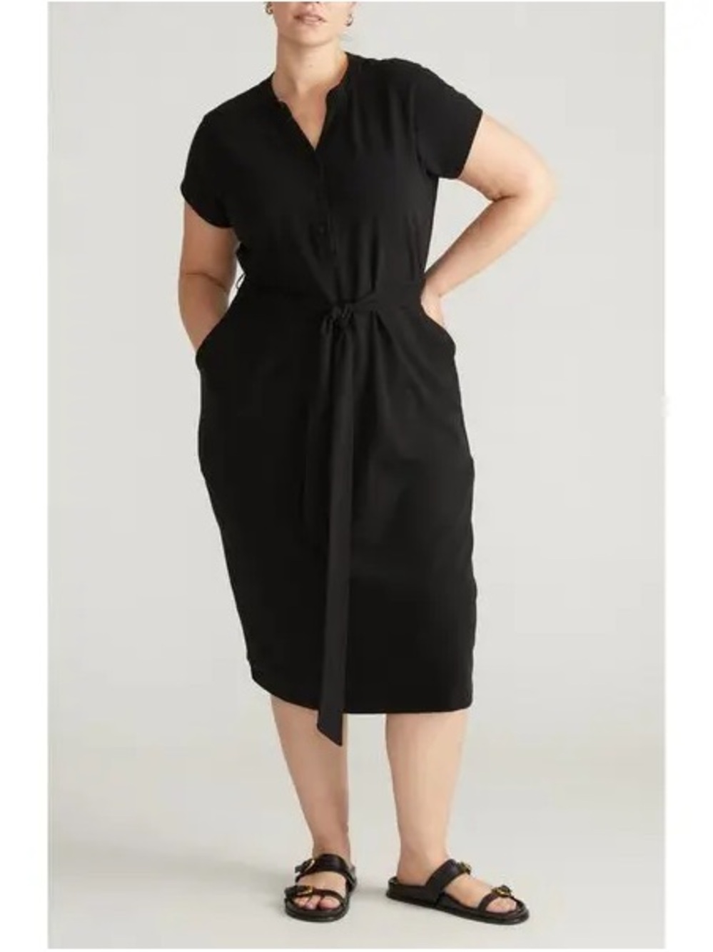 Universal Standard Serengeti Tie-Waist Midi Dress
